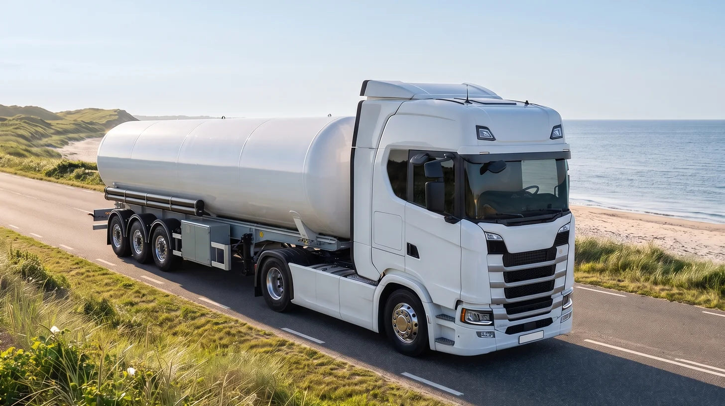 Tractor unit with an LPG tank semi-trailer