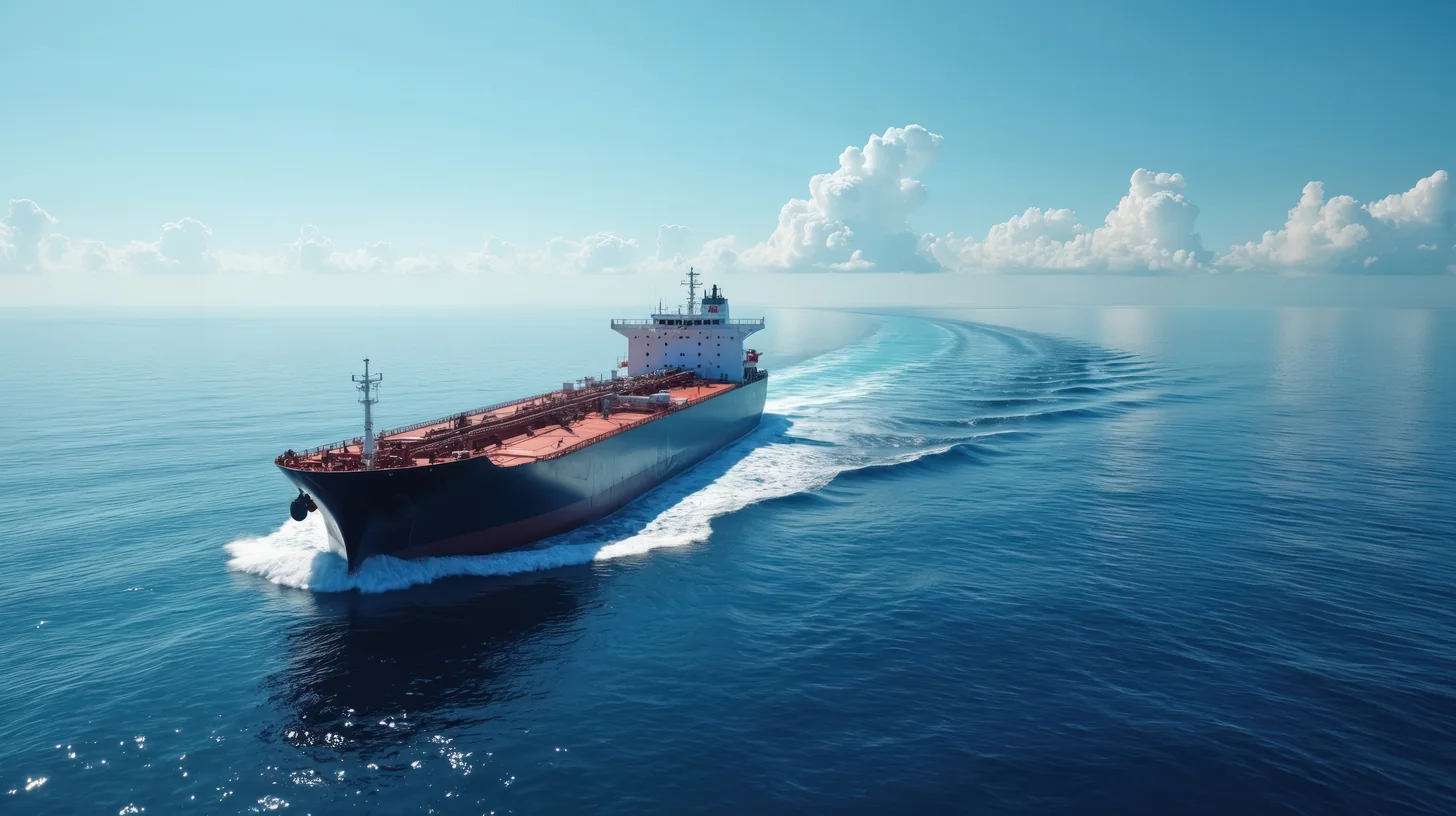 Tanker at sea